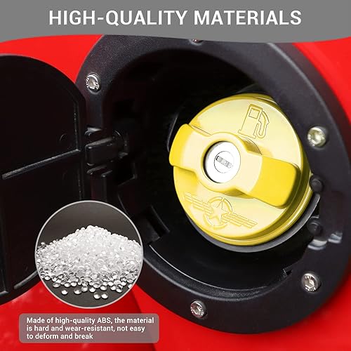 Miniatura 3 de Cubierta de Moldura de Tapa de Gasolina para Wrangler Compatible con Jeep Commander 2006-2010 Jeep Wrangler JK JL 2007-2023 Accesorios Exteriores