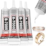 4 PCS 50ML B7000 Crafts Glue Super Adhesive, Multipurpose Clear Glue for DIY Jewelry Beads Fabric Cloth Nail Art Shoes Screen Repair