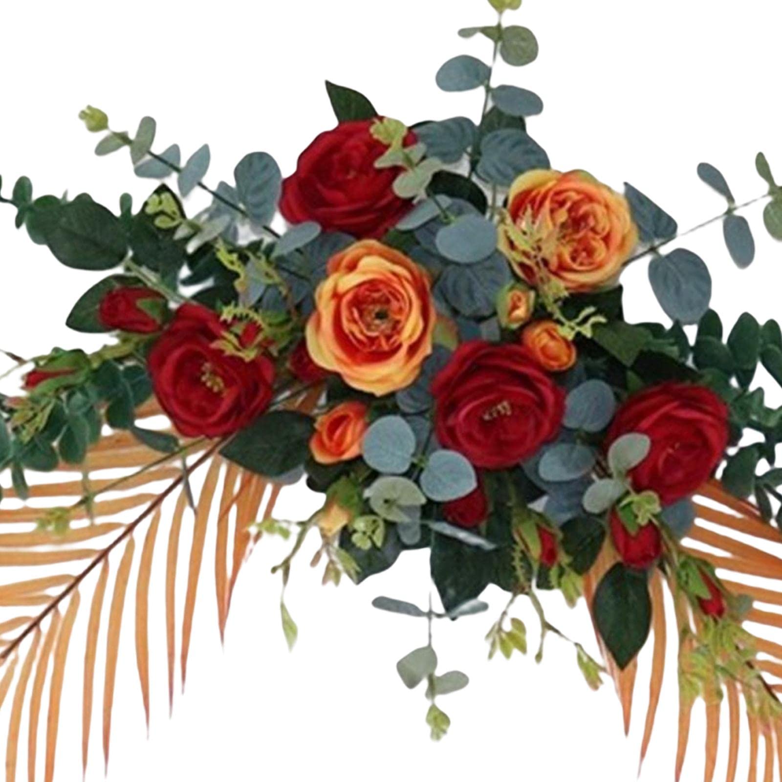 Kunstblumen Rückwand Dekoration Hängende Blütenarrangements Requisiten Handgefertigt Aus Seidenmaterial für Hochzeiten Feiern Fotohintergru, Rot