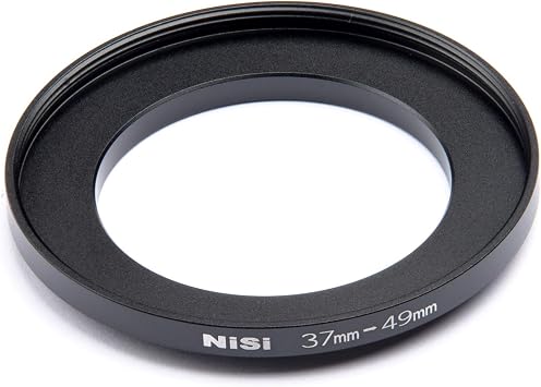 NiSi 37mm Adaptor for P49 Filter Holder, 37-49mm Step-Up Ring | Aluminum-alloy 37mm adapter with 49mm thread and screw-on mount for photography, filters and lens protection
