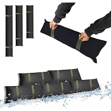 2FT-4Pack Water Leak Absorber, Water Barrier for Flooding Sandless Sandbags with Handles Water Absorbent Sock Flood Barrier for Garage Door Basement Water Absorbing Snake for Heavy Rain
