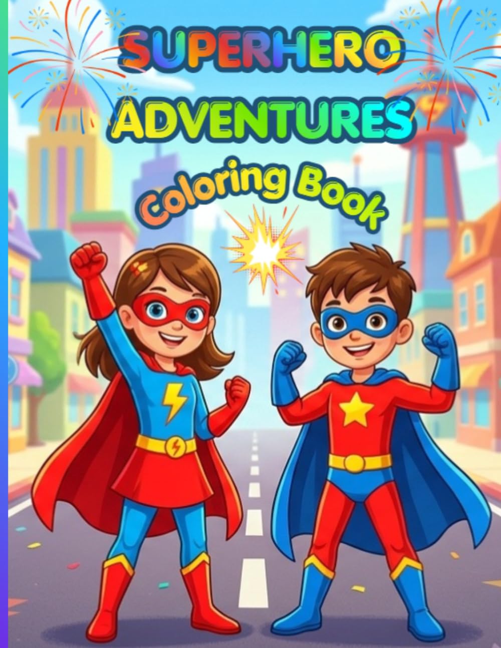 Superhero Adventures Coloring Book: A fun collection of brave heroes saving the day in exciting action scenes!