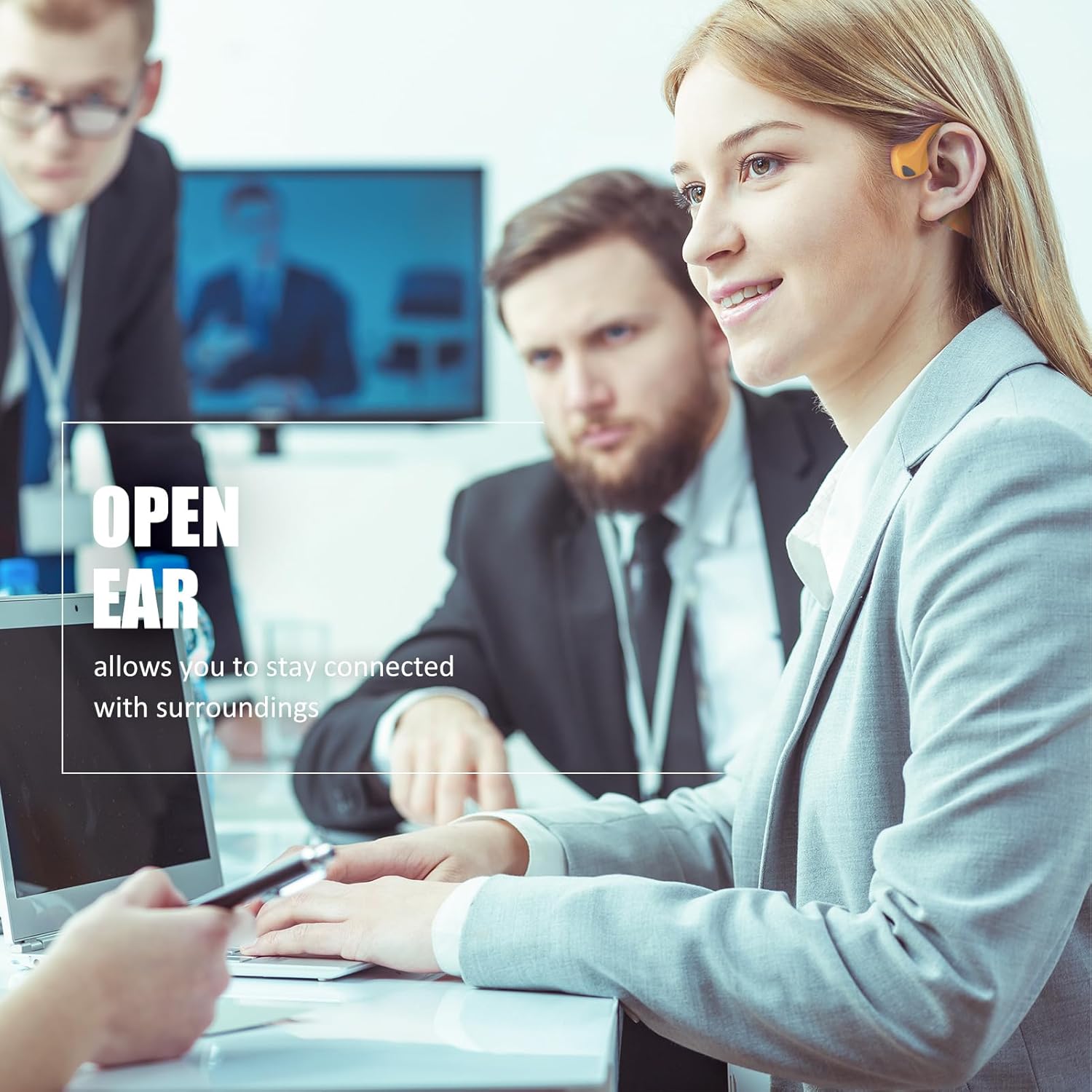 Bone Conduction Headphones Bluetooth - Wireless Open-Ear Headset with Microphones Lightweight Sweat Resistant Waterproof Running Earphones, Long Battery Life - Image 7