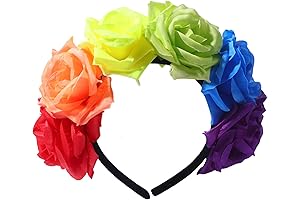 Glamorous Rainbow Flower Headband: Express Your Pride in Style
