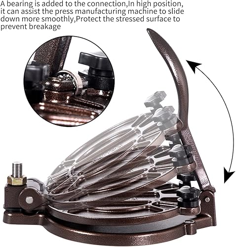 Miniatura 6 de Prensa de tortilla ajustable de grosor de 8 pulgadas, color bronce, Roti, prensa de masa, Dosa, Tawa, tamal, pizza, pastel, patty