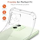 Lustree Back Cover Transparent Case Compatible with Motorola G54/G64 | Clear + TPU Case with 4 Corner Air Cushion Protection & Camera Protection | Slim& Stylus Cover gallery image