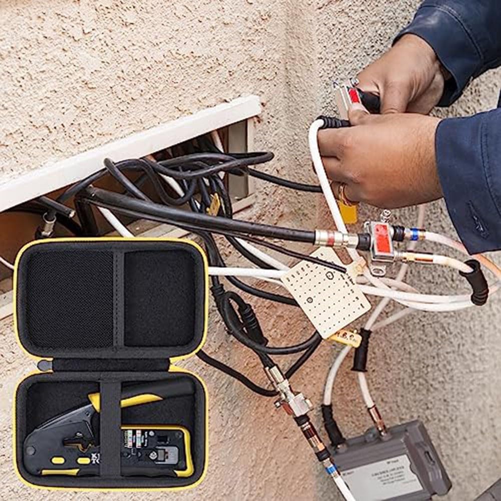 Crimpatrice RJ45 costruita per cavi di rete classe 5, classe 6, classe 7, con guida a coda di rondine e resistenza in acciaio al carbonio per uso quotidiano (blu)