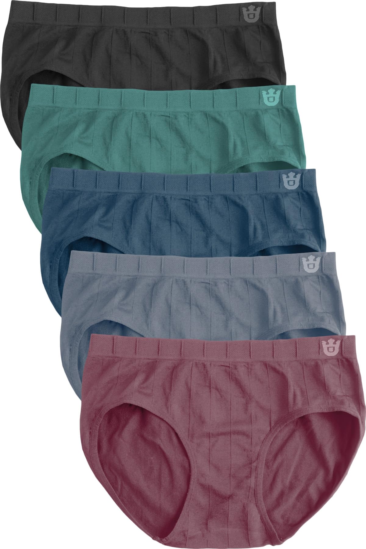 dressably Women's High Waist Full Coverage Hipster Panty Everyday Briefs (Pack of 5)-picture-28