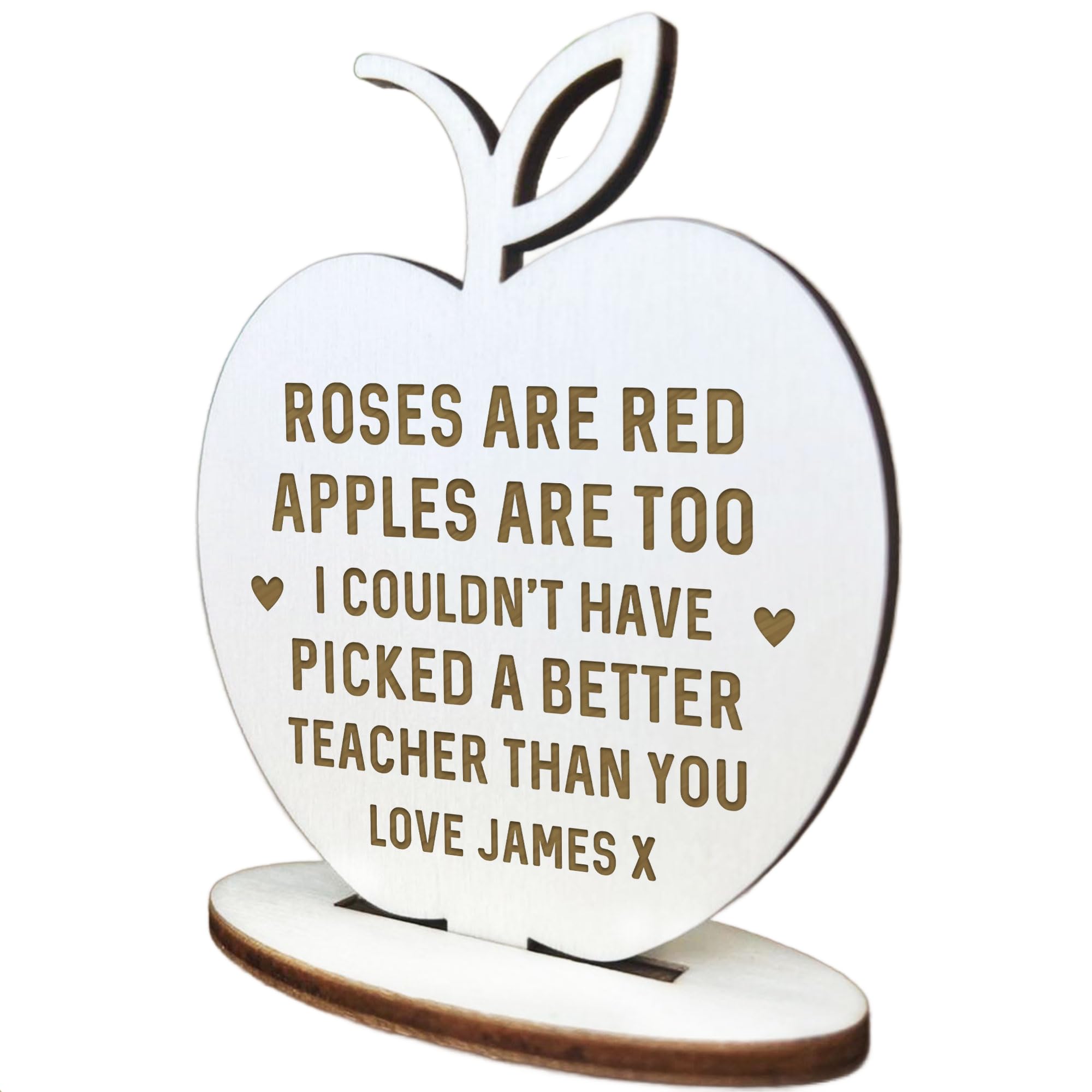 Red Ocean Teacher Gift School Nursery Leaving Gifts Personalised Apple Thank You Gift For Him Her