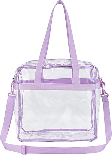 Vista 295 de Oraben Bolsa transparente transparente aprobada para estadios de 12 x 6 x 12 pulgadas, bolsa de estadio para trabajo, juegos deportivos, gimnasio