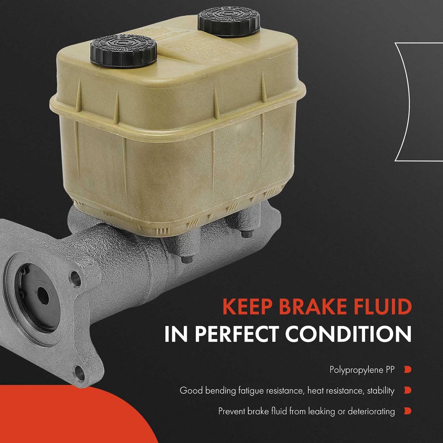 A-Premium Brake Master Cylinder with Reservoir and Cap Compatible with Ford and Freightliner Vehicles - F-53 Motorhome Chassis 1999-2000, FL50/FL60/FL70/FL80 1999-2001 - Replace# F81Z2140AA