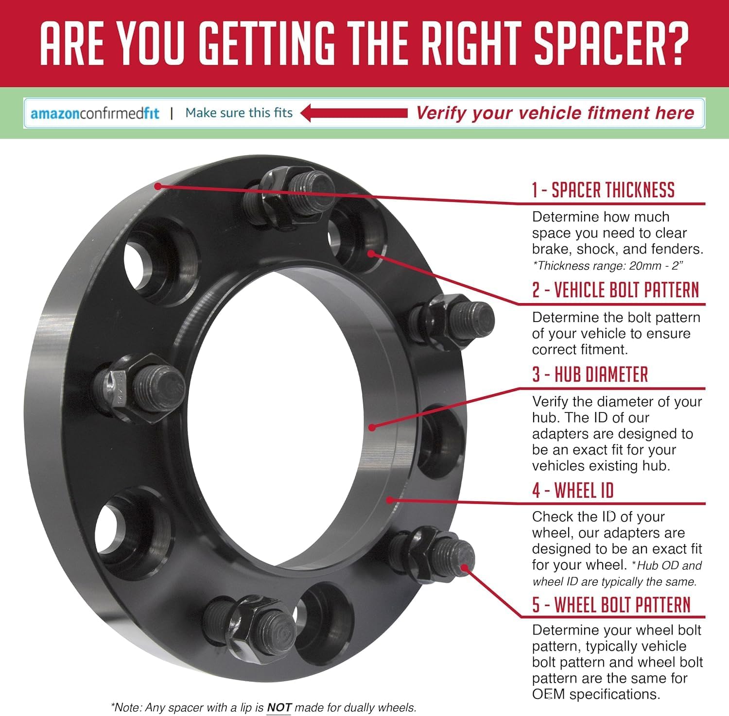 Wheel Accessories Parts 2 Pcs Hub Centric Wheel Spacers 5 on 150mm 5x150mm 1.00 Inch Thick 110mm Hub M14x1.5 14x1.5 Thread Stud Fits 2000+ Toyota Land Cruiser ｜ 2008-22 Sequoia ｜ 2007-21 Tundra