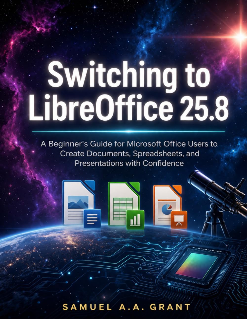 Switching to LibreOffice 25.8: A Beginner's Guide for Microsoft Office Users to Create Documents, Spreadsheets, and Presentations with Confidence