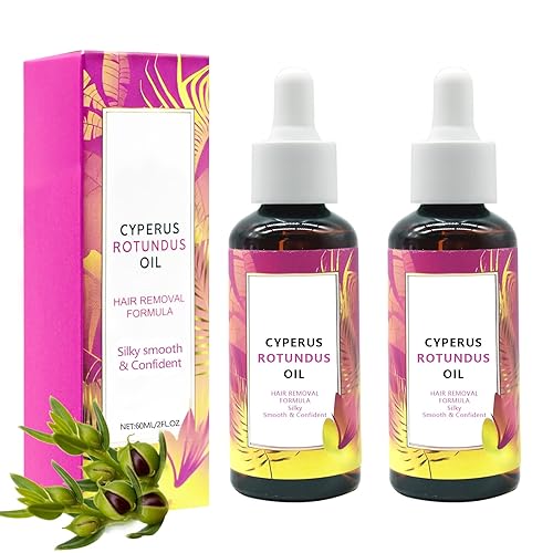 Aceite Cyperus Robundus de 2 piezas, 2 unidades, aceite natural Cyperus Rotundus para depilación, ideal para todo tipo de piel, hidratante y