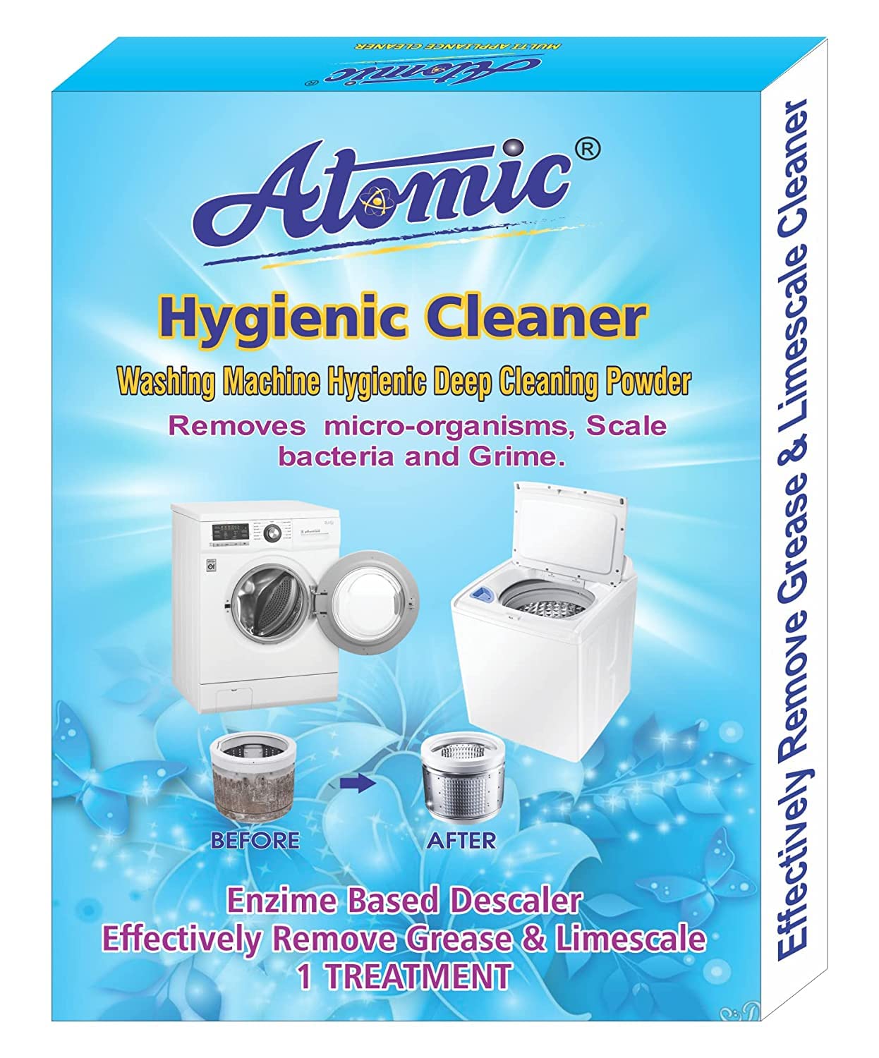 Atomic Washing Machine Cleaning Powder 150 gm to Clean Tub/Drum of Top & Front Load Washing Machine (B082XGXHW5) Amazon Price History, Amazon Price Tracker