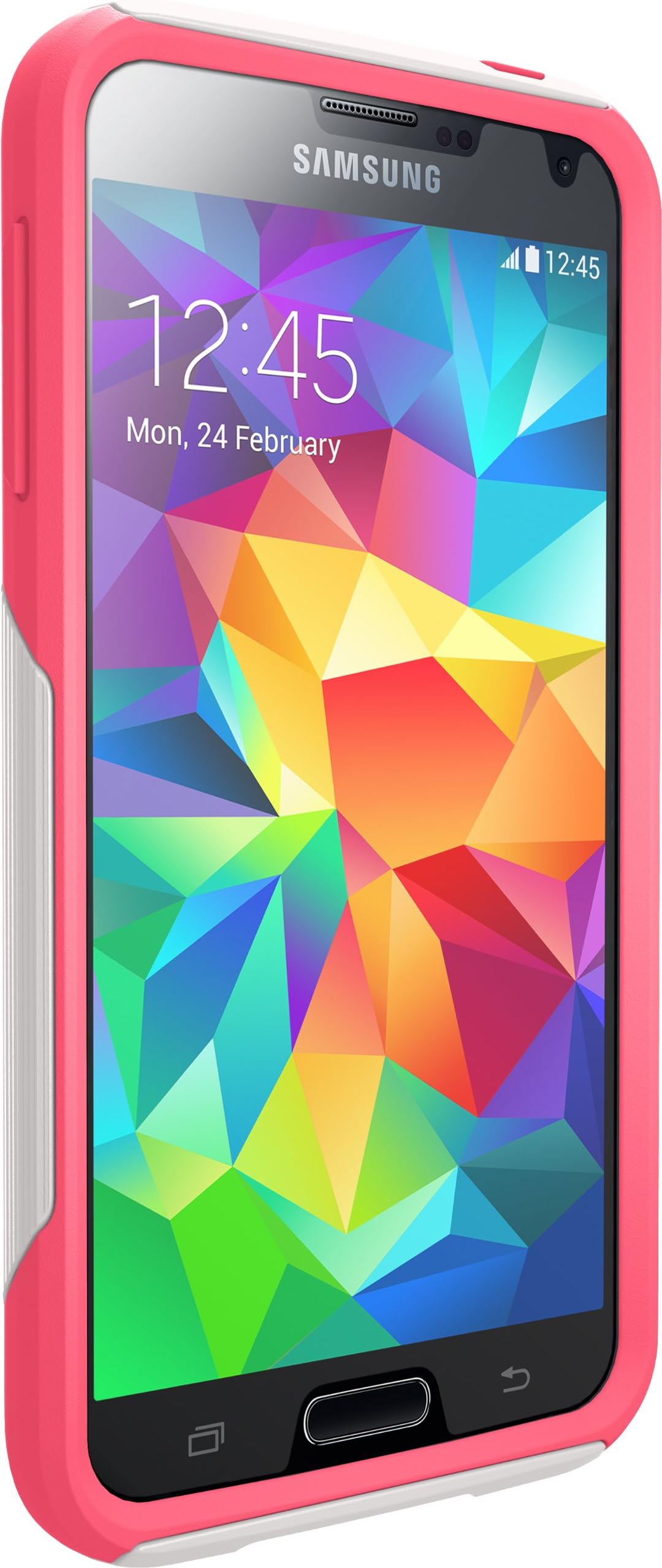 OTTERBOX COMMUTER SERIES Samsung Galaxy S5 Case - Retail Packaging Protective Case for Galaxy S5 - Neon Rose (White/Pink)