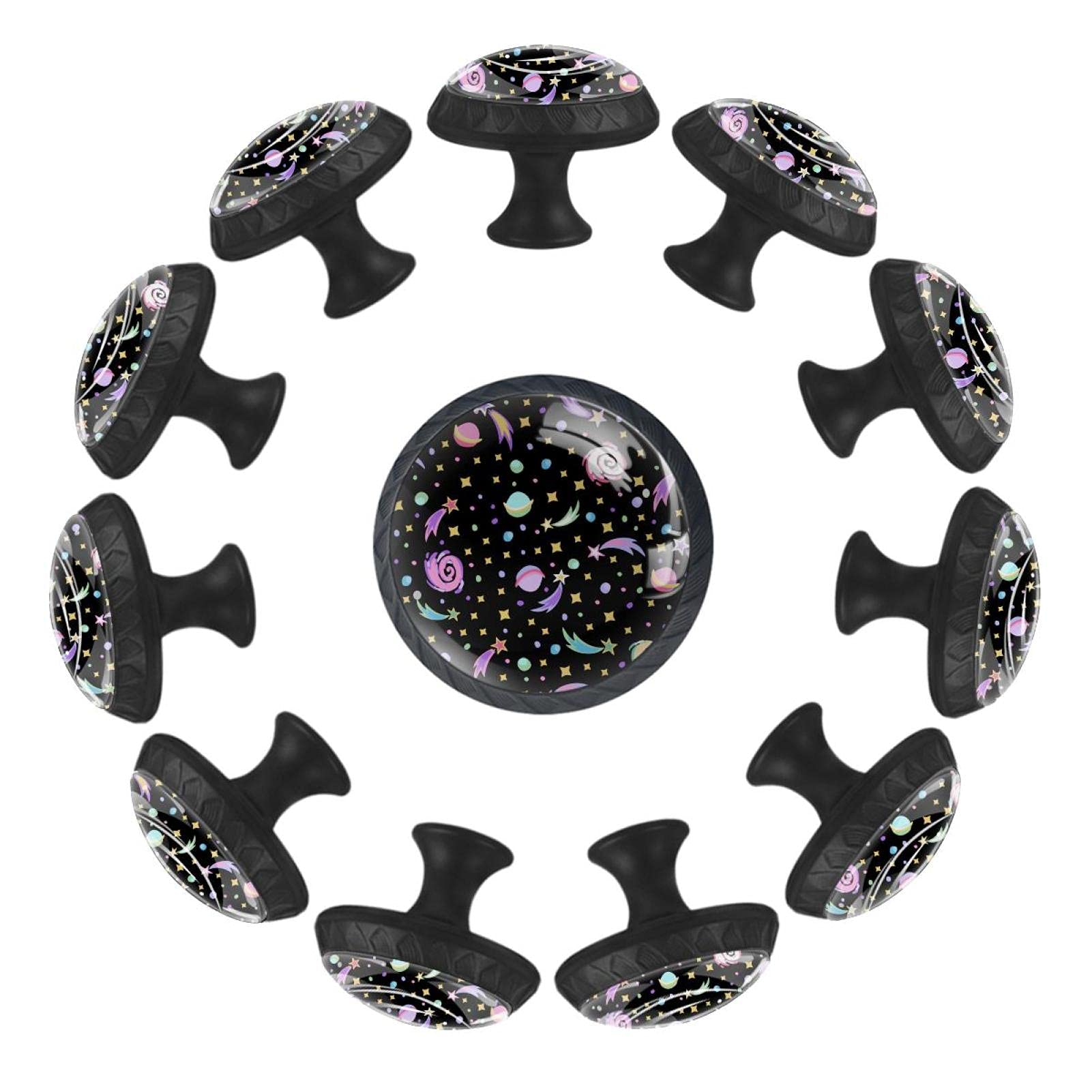 Boutons de tiroir 35mm noir lot de 12 pour rénovation de commode et meuble de jeux