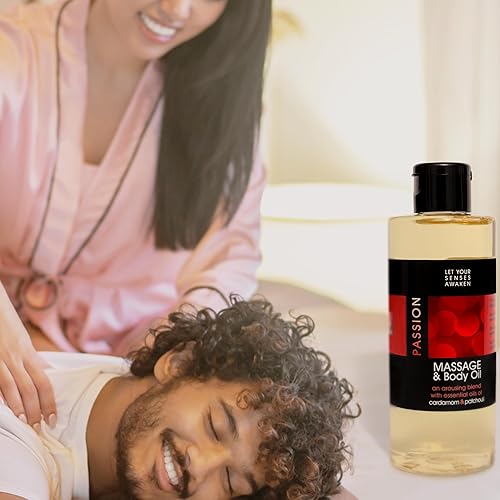 Miniatura 4 de Aceite de masaje relajante para dolores musculares, masaje vegano y aceite corporal para terapia de masaje con aceites esenciales, 6.76 onzas