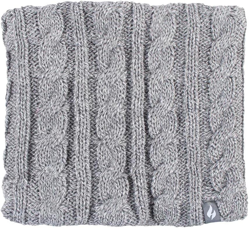 HEAT HOLDERS Women's Thermal 3.4 tog Fleece Cable knit Snood Scarf Neck Warmer