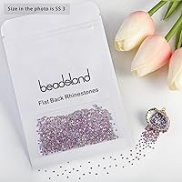 Vista 342 de Beadsland 1440 diamantes de imitación de cristal con parte trasera plana, gemas redondas, sombra dorada, SS20, 0.181-0.189 in