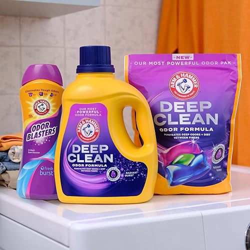 Miniatura 10 de ARM & HAMMER Deep Clean Odor Formula Detergente Power Paks, 44 unidades