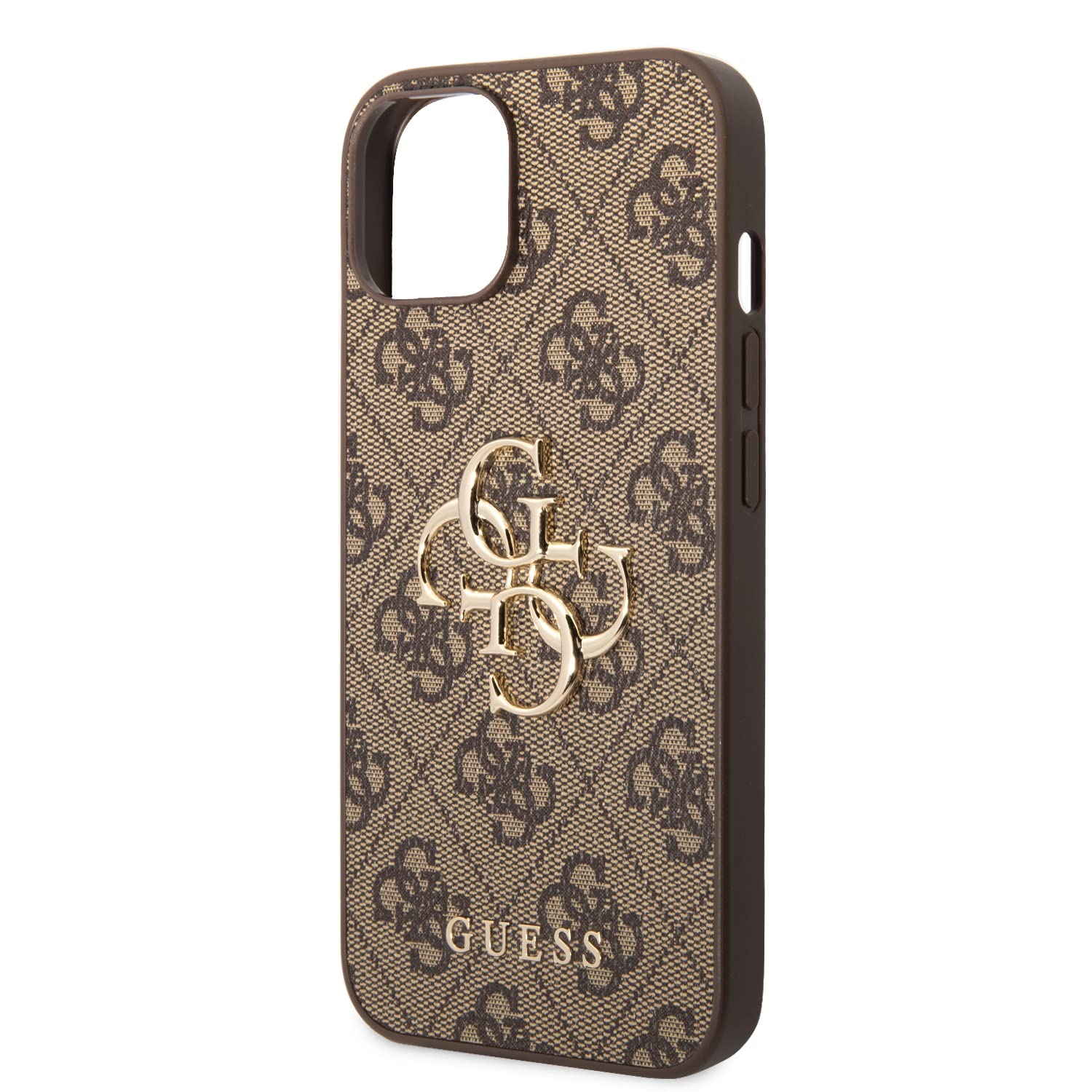 GUESS GUHCP15S4GMGBR Custodia rigida per iPhone 15 6.1", logo Big Metal