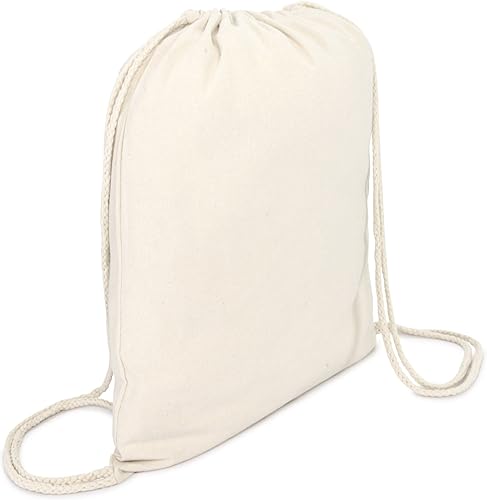 Miniatura 2 de DALIX Mochila de lona con cordón para gimnasio para hombre y mujer, paquete de 2, Natural, Viajar