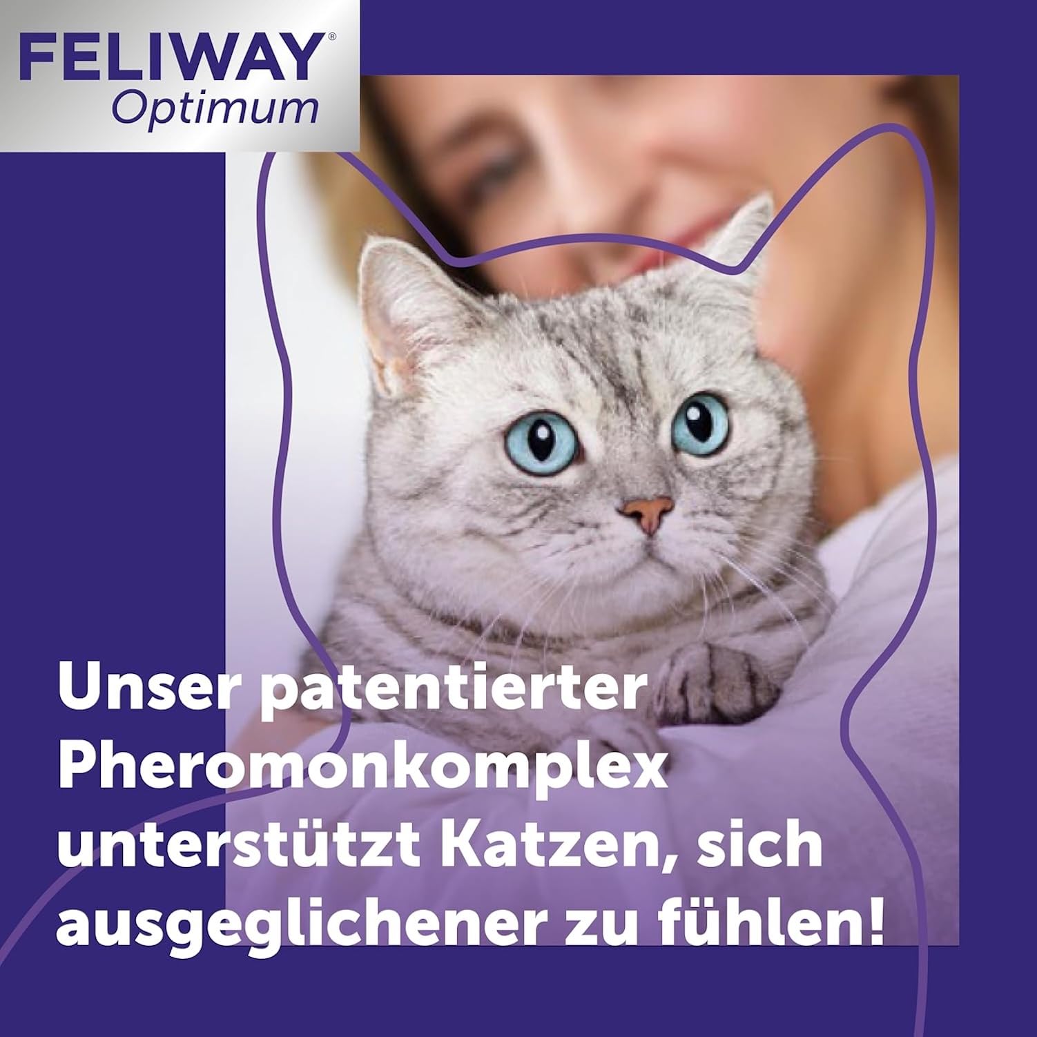 FELIWAY Optimum 3x30 Tage Vorteilspack für Pheromon Verdampfer, 3x48ml - Hilft Anzeichen von Stress bei Katzen und Kitten zu reduzieren, von Tierärzten empfohlen, klinisch getestet, für mehr Harmonie