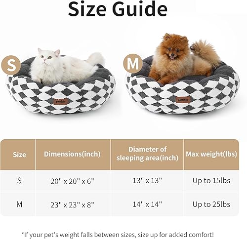 Miniatura 4 de Camas para gatos de interior, lindas camas para gatitos en forma de dona para perros pequeños, cama redonda de felpa para cachorros y gatos grandes,