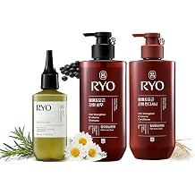 RYO Strengthen & Volume Shampoo Conditioner with Scalp Serum - Korean Ginseng & Caffeine - Volumizing and Revitalizing for Fine Hair, Anti Loss Care, Strengthening hair roots