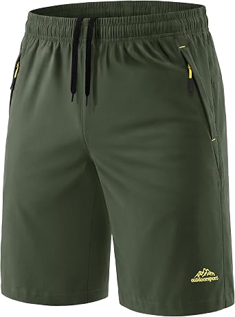 MAGCOMSEN Men's Workout Gym 9 Shorts Quick Dry Lightweight Summer Casual Athletic Hiking Shorts for Men with 3 Pockets