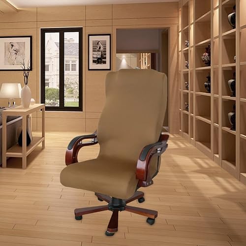 Miniatura 2 de ELEOPTION - Funda para silla de oficina con respaldo alto y elástico, tamaño grande, universal para silla de ordenador, silla ejecutiva, giratoria,