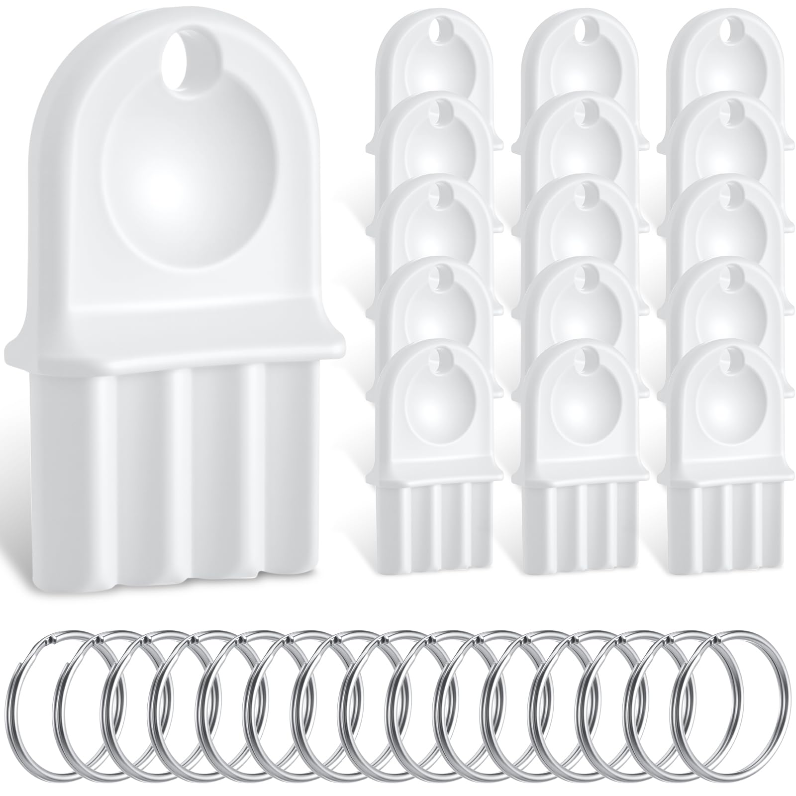 Geelin 15 Pcs Paper Towel Dispenser Key, Universal Replacement, White