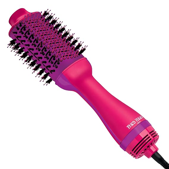 Bed Head One Step Volumizer and Hair Dryer | Dry, Straighten, Texture, Style in One Step (Pink)