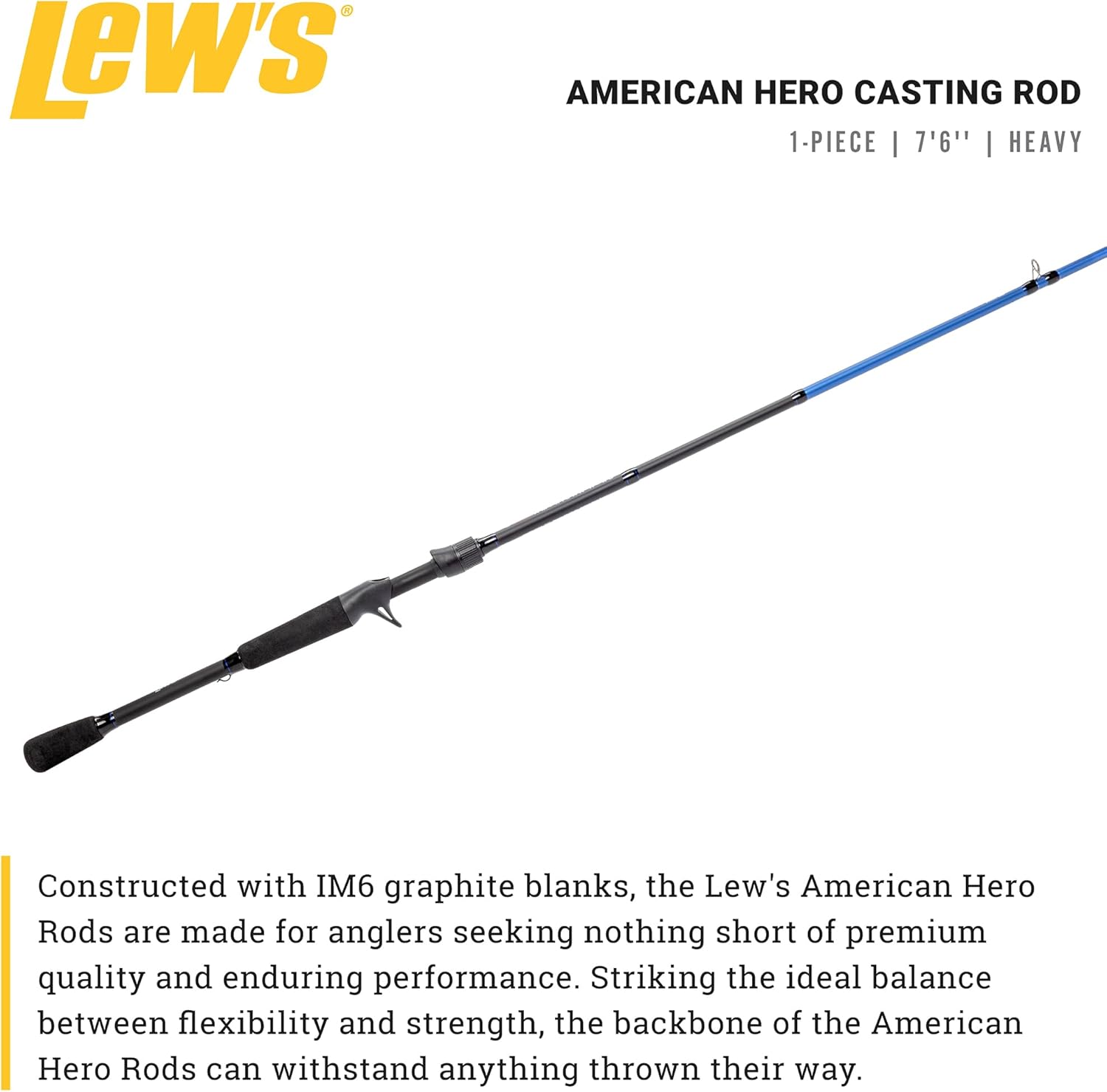 Lew'sLews Fishing, American Hero Speed Stick Rod, Flipping, Heavy, 7'6"