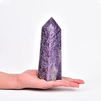 Vista 76 de JIC Gem Extra Large Rare Dendritic Jade Crystal Tower Natural Quartz Crystal Tower Point Wand Large Crystals and Stone Energy Crystal Wand Home
