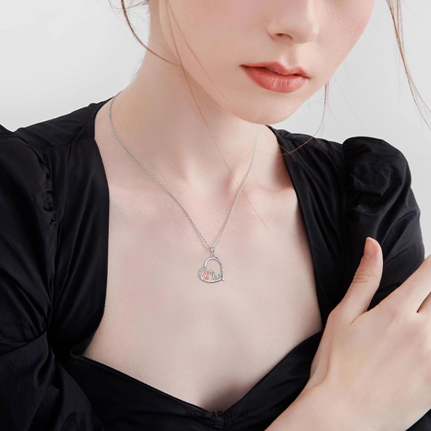 Animal Love Necklace 925 Sterling Silver Cute Animal Family Necklace Jewelry Gifts For Women Lover Mother