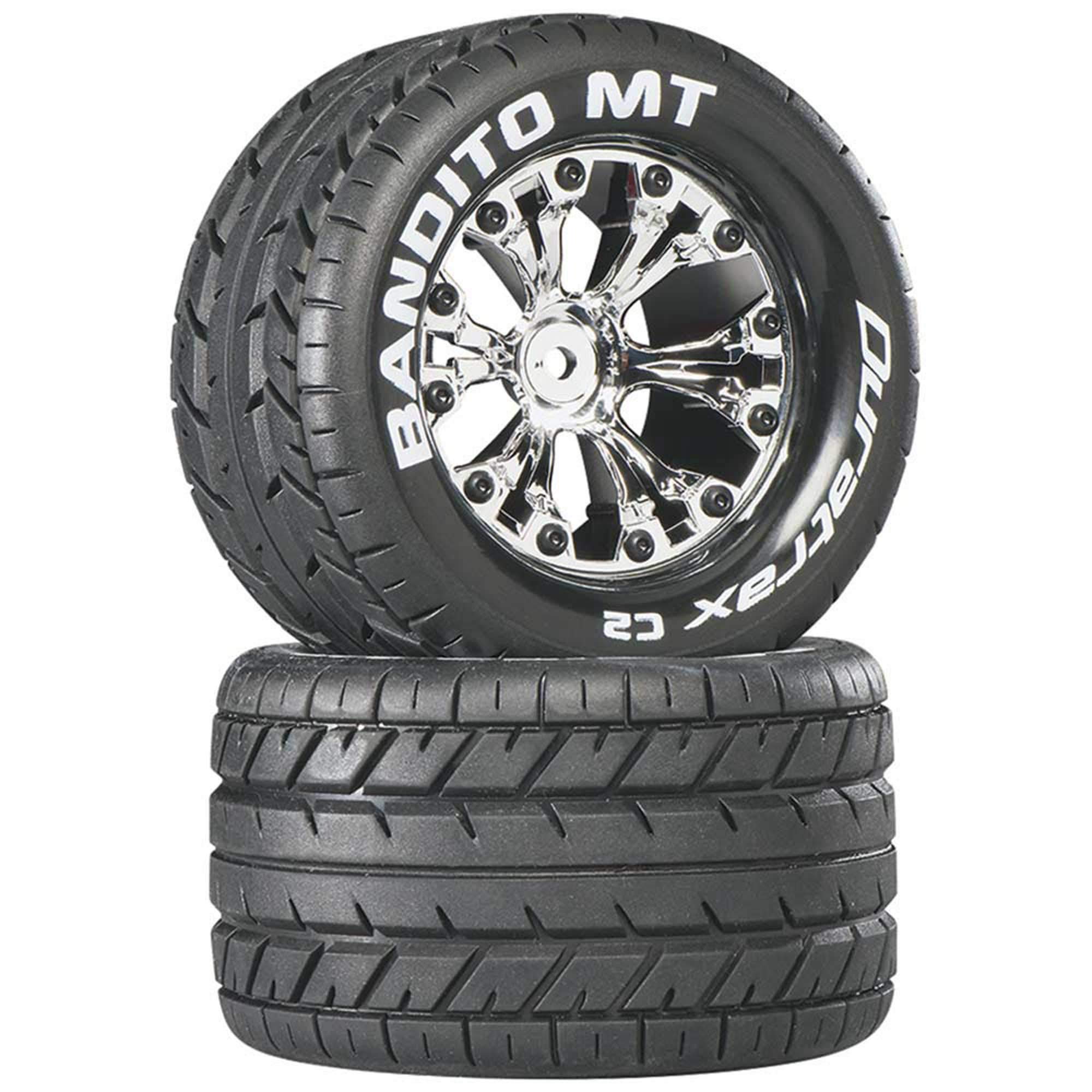 Duratrax Sidearm MT 2.8 Truck 2WD Mounted Rear C2 Wheels (2-Piece), Black — view 10