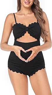 EastElegant Maternity One Piece Swimsuits V Neck Pregnancy Bathing Suits Halter