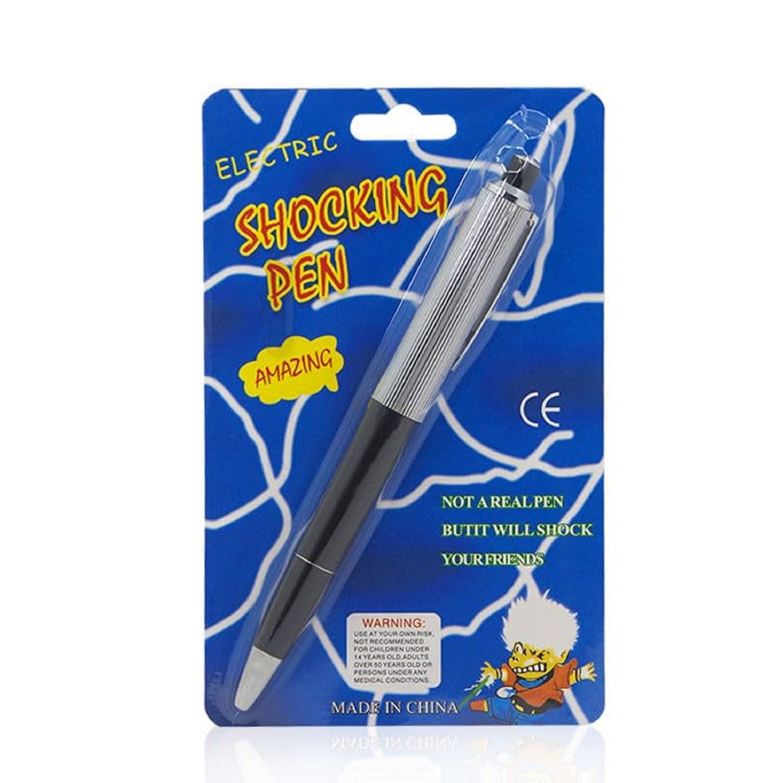 DZLING Electric Shocking Pen Prank Toy & Shock Car Keychain | Funny April Fool Joke Gag Gift with LED & Laser Light | Realistic Trick Pen & Fake Car Remote | Novelty Prank Toy (Pen)-image-46