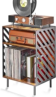 LiebeRen Record Player Stand, Record Player Table, Turntable Stand, Record Player Cabinet, Vinyl Record Player Stand, Record Player Stand With Storage Great for Record Player and Vinyl Records