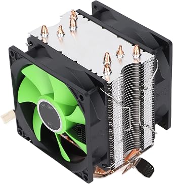 CPU Air Cooler with 4 Heatpipes,90mm 3pin Noiseless Cooling Fans,Plug and Play Fast Heat Dissipation,for LGA 775, for Core2DUO, for Celeronp, for Pentium4, for #12