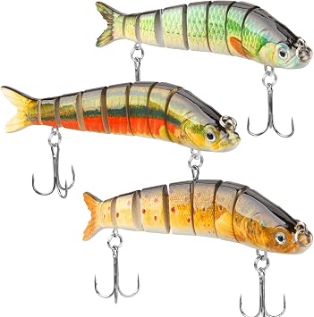 Fishing Lures for Bass Trout Multi Jointed Crank Bait Swimbaits Slow Sinking Swiming Bass Freshwater Saltwater Lifelike Fishing Lures