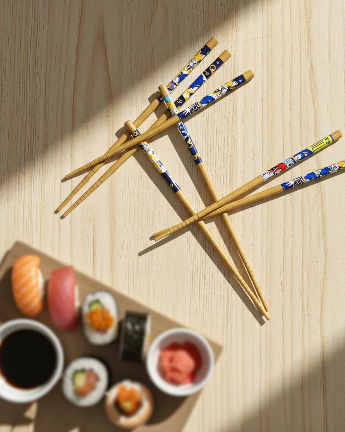 Sonic Chopsticks: Fun Character Bamboo Set -5
