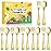 DRKIO Stainless Steel Toddler Utensils Set - 12 Pieces Kids Silverware Set Children Safe Food Grade Small Forks and Spoons Dishwasher Safe Mirror Polished