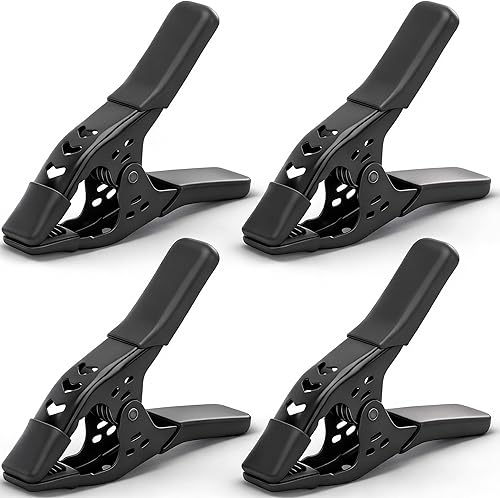 Abrazaderas de resorte de metal resistentes de 4 piezas de 6 pulgadas: abrazaderas de metal de resorte para carpintería, apertura de mandíbula de