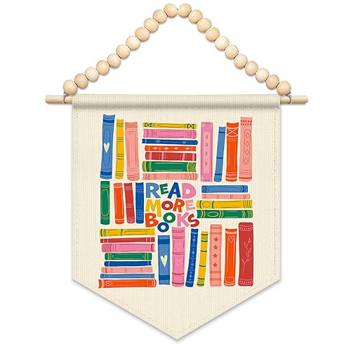FLVGE Reading Corner Decor for Classroom, Read More Books Canvas