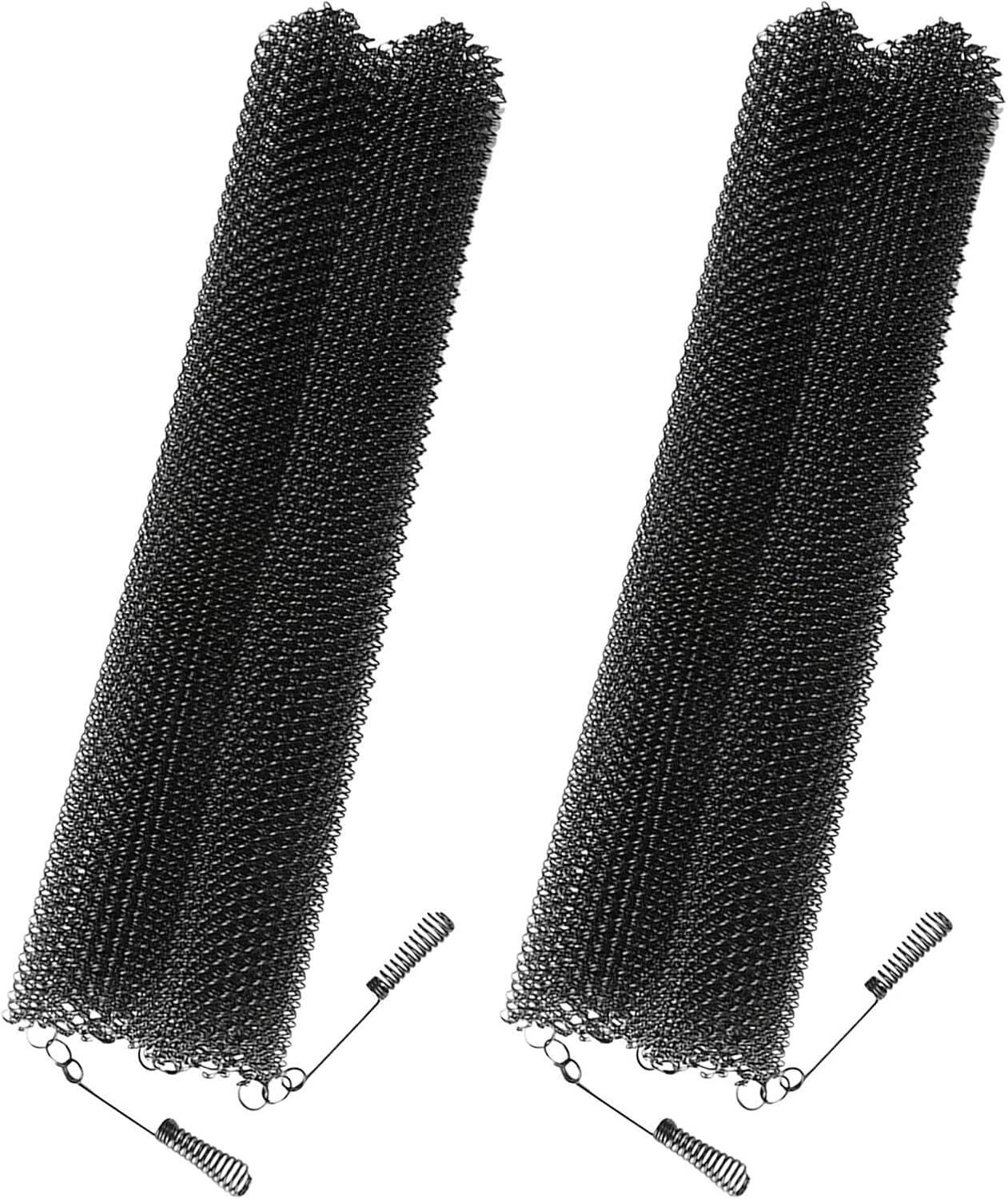 Mesh Fireplace Screen Curtain, 2pcs 24x22 Inch Metal Mesh Guard Panels, Decorative Wood Stove Barrier for Fireplaces, Hanging Spark Protection for Indoor Use