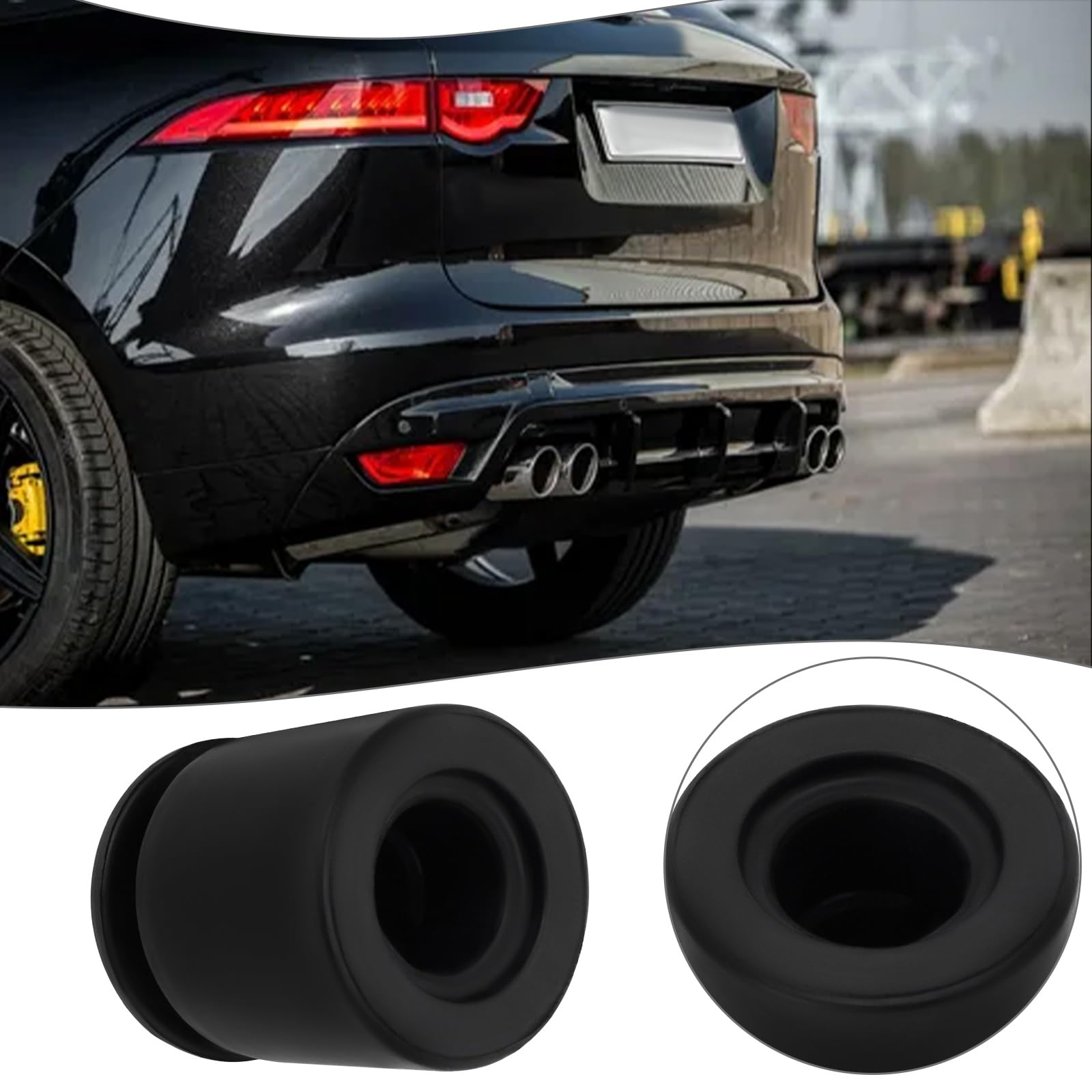 ECSiNG 1x Ensemble D'amortisseurs D'échappement Arrière en Caoutchouc avec Pièce de Rechange à Vis T4A16991 Compatible avec Jaguar XF XE F-Pace 2.0 Diesel 2016-2024