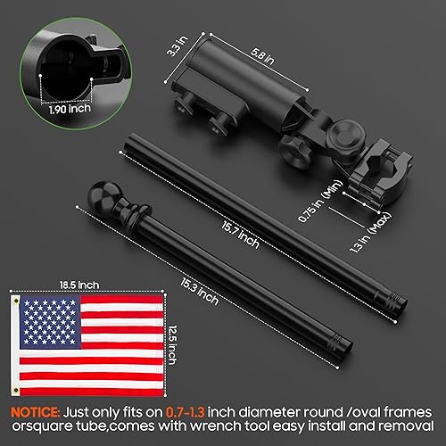 Miniatura 7 de Kit de poste de bandera para carrito de golf y soporte de bandera universal para Yamaha EZGO Club Car, soporte resistente para carrito de golf,